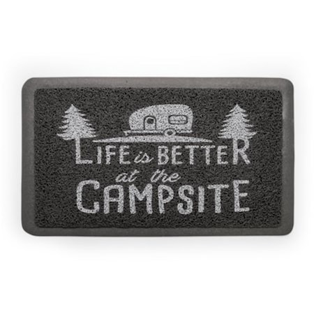 Back2Basics 126.3201 Life is Better at the Campsite Scrub Rug, Blue BA3663699